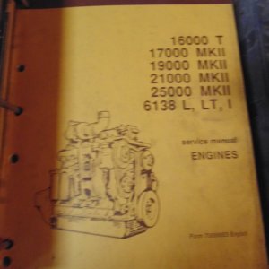 Fiat Allis Engines 16000T 17000 MK2 19000+ Service Repair Manual