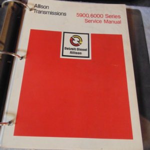 Allison 5900 6000 Series Transmission Service Repair Manual