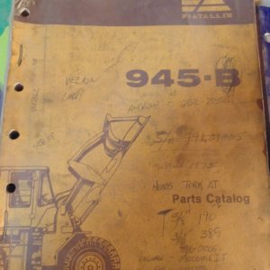 Fiat Allis 945B Wheel Loader Parts Manual