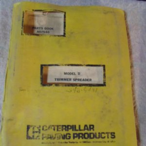 Caterpillar D Trimmer Spreader Parts Reference Manual