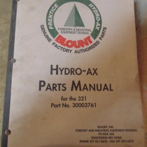 Hydro-Ax 321 Feller Buncher Parts Manual