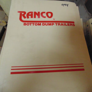 Ranco Bottom Dump Trailers Service Repair Manual