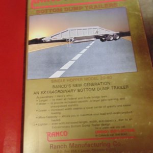 Ranco Bottom Dump Trailers Model 20-40 Single Hopper Service Repair Manual