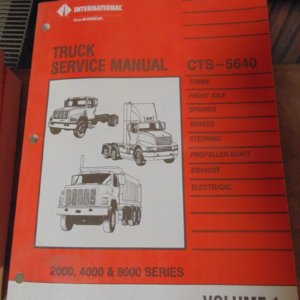 International Truck 2000 4000 8000 Series Service Manual CTS5640