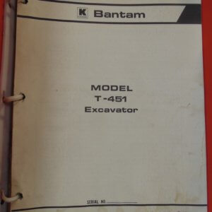 Koehring T451 Excavator Parts Manual