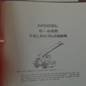 Koehring S488 Telekruiser Operation and Lubrication Manual