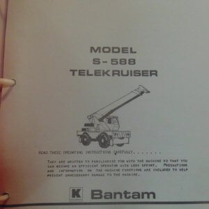 Koehring S588 Telekruiser Operation and Lubrication Manual
