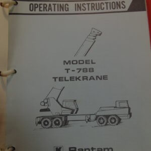 Koehring T-788 Telekrane Operation and Maintenance Manual