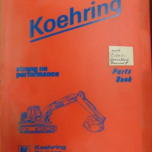 Koehring 550 Spanner Parts Manual