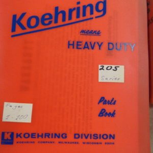 Koehring 205 Crawler Crane Parts Manual