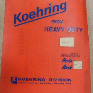 Koehring 304 Crawler Crane Parts & Operations Manual