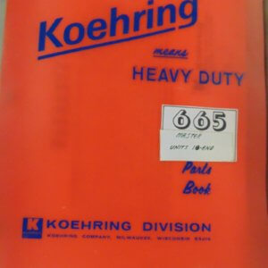 Koehring 665 Parts Manual