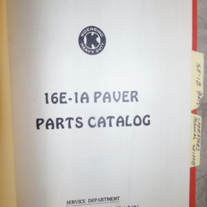 Koehring 16E-1A & 16E-1B Parts & Operations Manual
