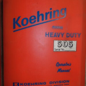 Koehring 505 Skooper Operations Manual
