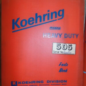Koehring 505 Skooper Hoe Parts Manual