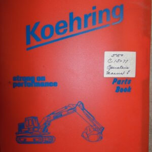 Koehring 550 Spanner Parts & Operations Manual