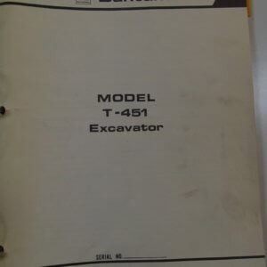 Koehring T451 Excavator Parts & Operations Manual
