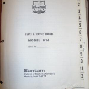 Koehring 414-424-426 Carrier Trucks Service & Parts Manual