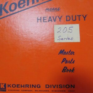 Koehring 205 Series Crawler Crane Parts Manual