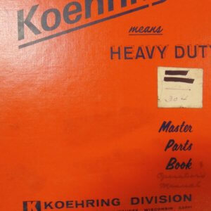 Koehring 304 Crawler Crane Parts Manual