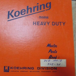 Koehring 34E-1A & 1B, 34E-3A Crane Parts Manual
