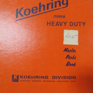Koehring 405 Crawler Crane Parts Manual
