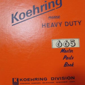 Koehring 665 Spanner Parts Manual