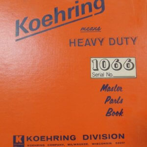 Koehring 1066 Hydraulic Skooper Hoe Parts Manual