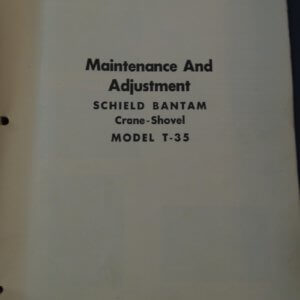 Koehring T-35 Crane Shovel Operations Manual