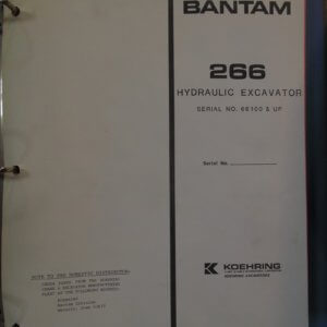 Koehring 266 Hydraulic Excavator Parts Manual