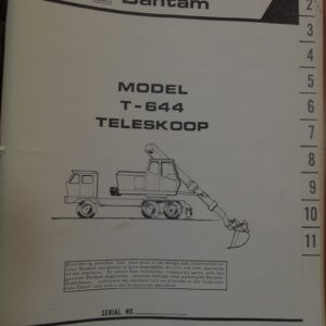 Koehring T-644 Teleskoop Parts, Maintenance and Operations Manual