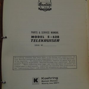 Koehring S-628 Telekruiser Parts & Maintenance Manual