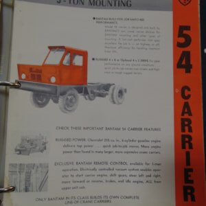 Koehring 54 Carrier Parts & Maintenance Manual