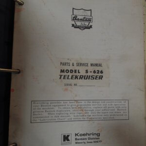 Koehring S-626 Telekruiser Service & Parts Manual