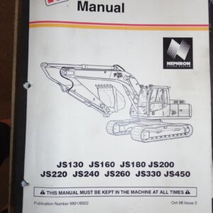 JCB JS130 JS160 JS180 JS200 JS220 JS240 JS260 JS330 JS450 Excavator Operator Manual