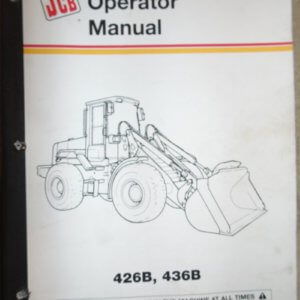 JCB 426B 436B Tool Carrier Operator Manual
