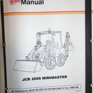 JCB 208S Minimaster Operator Manual