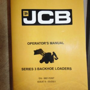 JCB Series 3 Backhoe Loader Operator Manual 2001