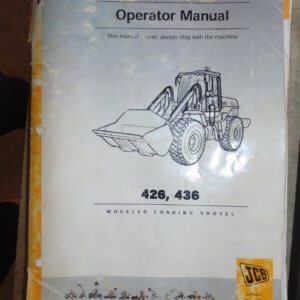 JCB 426 436 Wheel Loading Shovel Operator Manual