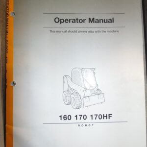 JCB 160 170 170HF Robot Skid Steer Loader Operator Manual SN: 680001