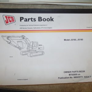 JCB JS160, JS180 Excavator Parts Manual