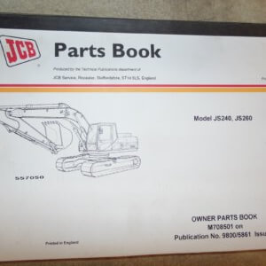 JCB JS240, JS260 Excavator Parts Manual