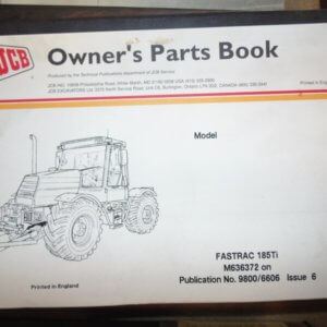 JCB Fastrac 185Ti Tractor Parts Manual