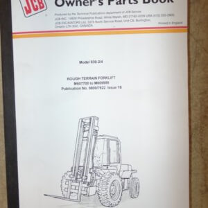 JCB 930-2/4 Rough Terrain Forklift Parts Manual M607700 to M609999