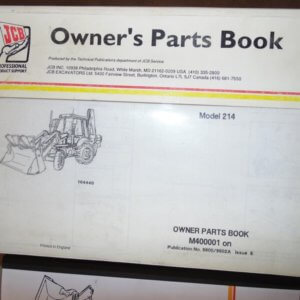 JCB 214 Backhoe Loaders Parts Manual M400001+