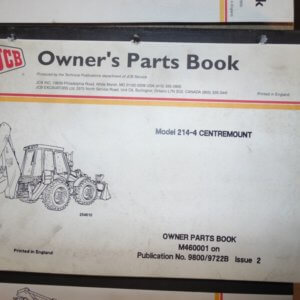 JCB 214-4 Center Mount Backhoe Loaders Parts Manual M460001+