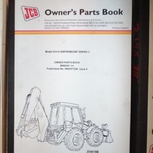 JCB 214-4 Center Mount Series 3 Backhoe Loaders Parts Manual M460001+