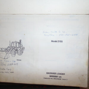 JCB 215S Backhoe Loaders Parts Manual