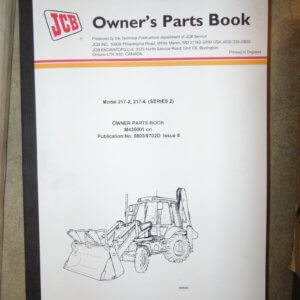 JCB 217-2 217-4 Series 2 Backhoe Loaders Parts Manual