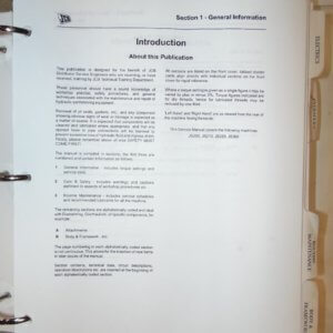 JCB JS200 JS210 JS220 JS260 Excavator Service Supplement and Orientation Manual 3 Book Set